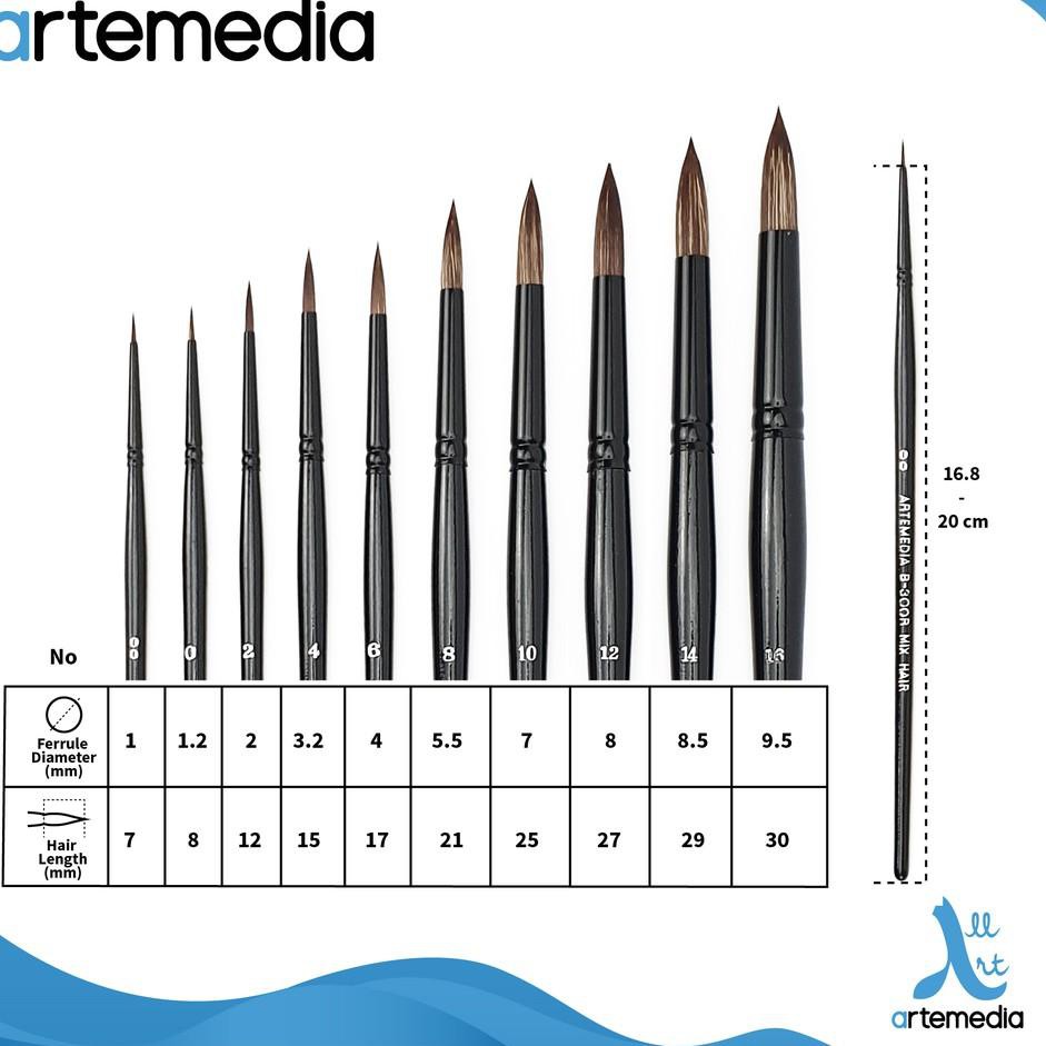 

[XH0435] Arte B300R Round Mixhair Brush [Sedang promo] [,.M4K4SIH,.,]