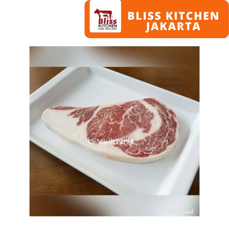 

Daging Sapi US Black Angus Ribeye Jumbo Beef Steak Marbling 4++ 300gr