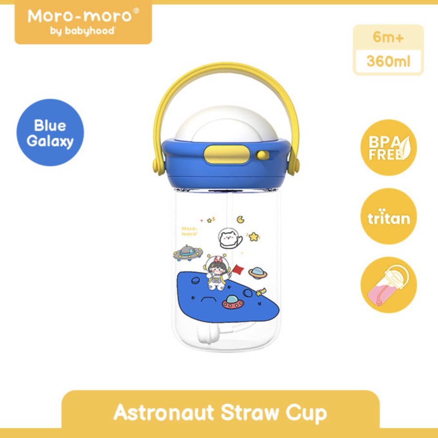 BOSU385 MORO-MORO ASTRONAUT BOTOL MINUM SEDOTAN STRAW CUP BBV1241