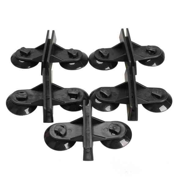 5pcs Holder Suction Cup Bahan Plastik Warna Hitam Untuk Akuarium Ikan