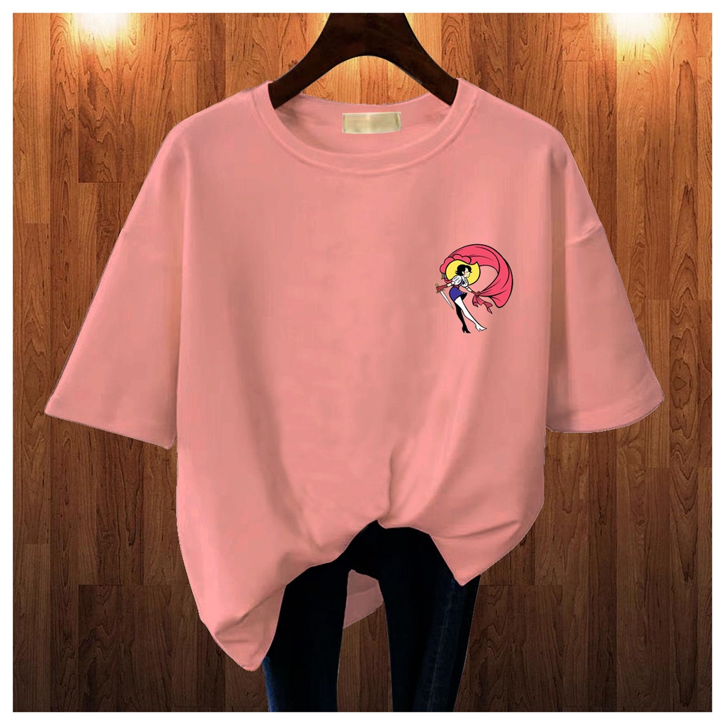 CALVIERO SHOP - BAJU KAOS ATASAN WANITA PRINT PRINCESS KNIGHTS GALAXY PRINT