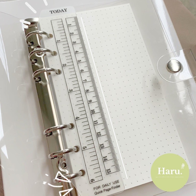 

[HARU] Penggaris Ruler Binder Transparan A5 A6