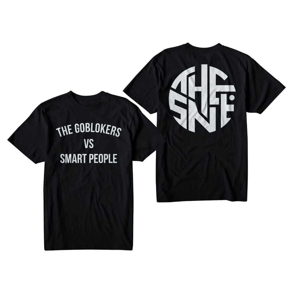 Kaos Bobon Santoso The Goblokers VS Smart People Sablon Putih