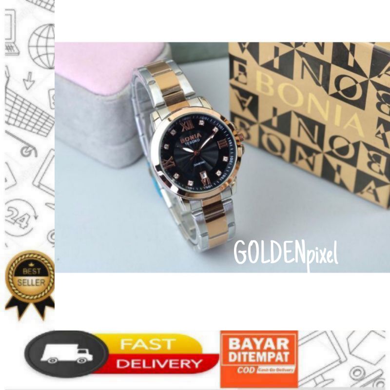 JAM TANGAN WANITA BONIA RANTAI GOLDENpixel