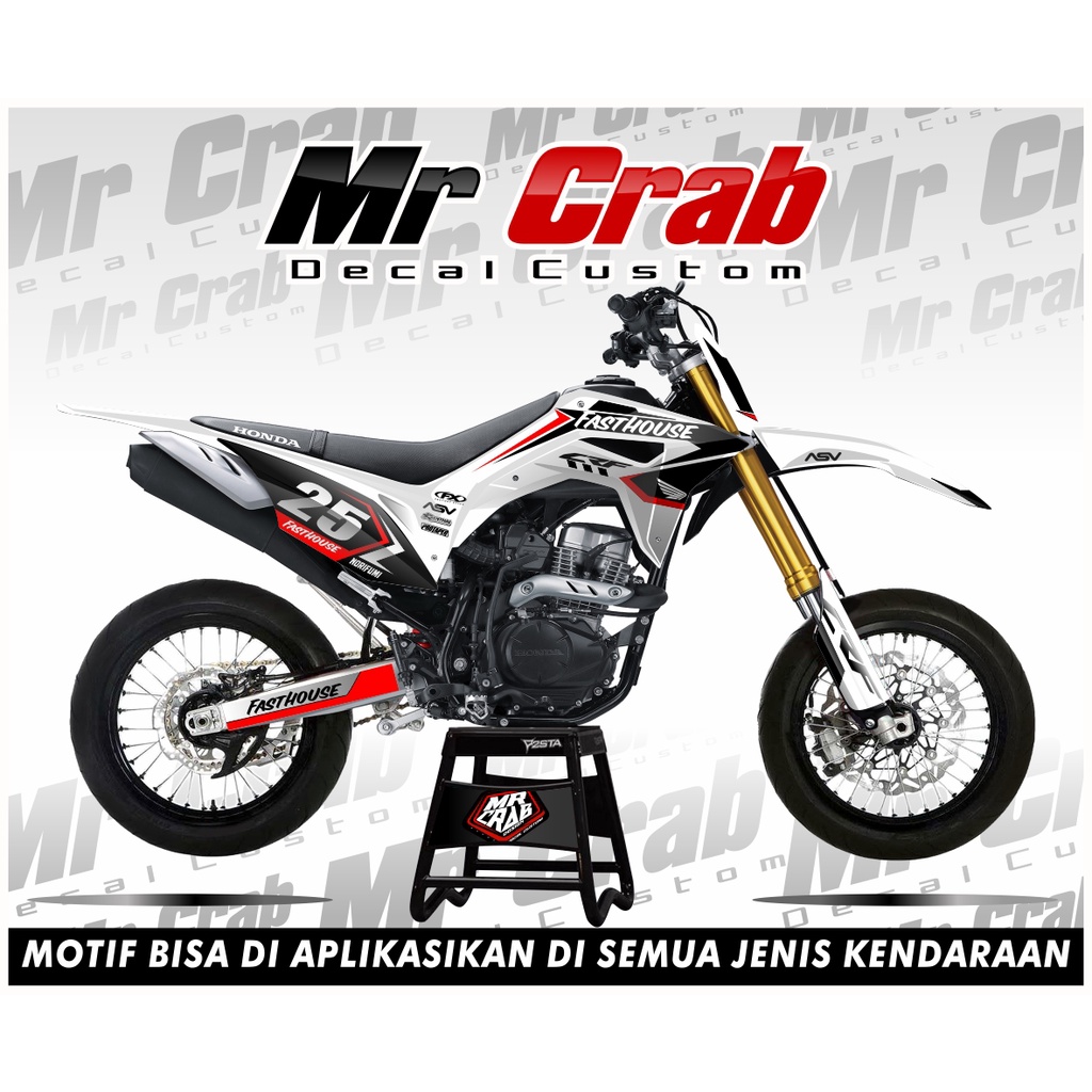 decal stiker crf 150 l full body Putih - Supermoto