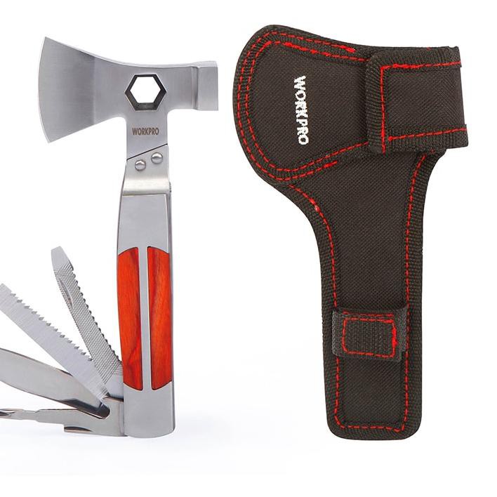 ♚ WORKPRO PALU TANG EDC MULTIFUNGSI HEAVY DUTY POCKET AXE W014012AE WE ✶