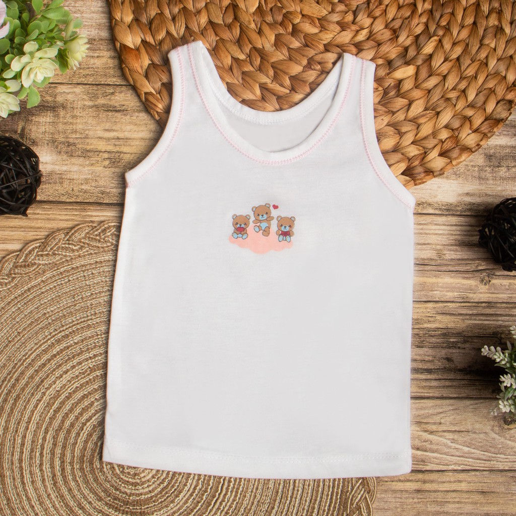 SINGLET ANAK BAYI / KAOS DALAM PEREMPUAN BAYI 1-3 TAHUN LUCKY KATUN-3