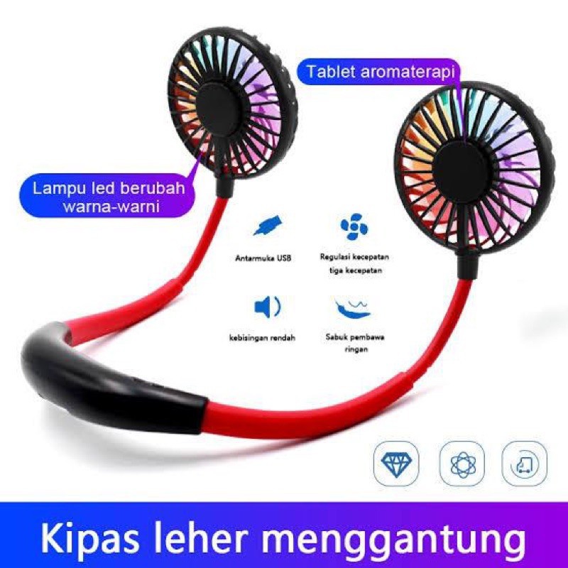 PROMO VIBOX FAN MINI PORTABLE KIPAS GANTUNG LEHER