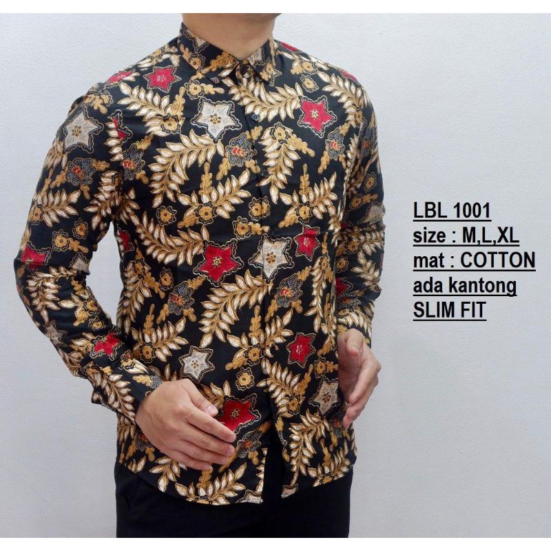 Lbl 400 KEMEJA BATIK PRIA SLIMFIT LUIGI BATANI