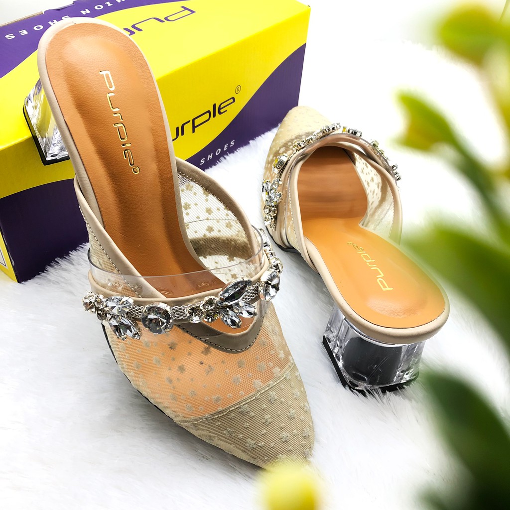 Sandal Heels Kaca Arumika Series Purple Shoes
