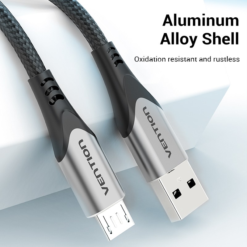 Vention Micro USB Cable 3A Fast Kabel Data Charging &amp; Data Sync Cable Nylon Braided Wire for Micro USB Mobile Phone Cables