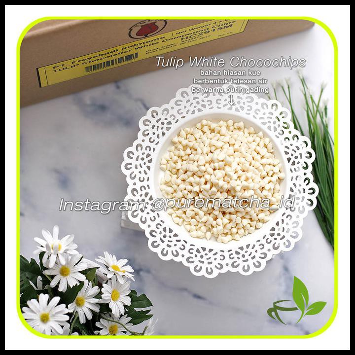 

Compound White Chocolate Chips Tulip Cokelat Chip Putih White 500 Gr