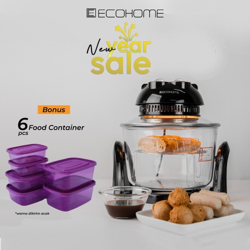 TOP ECOHOME Halogen Air Fryer Oven 8 In 1 EHO-777 terbaik