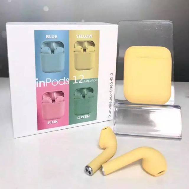 Inpods 12 Pro Macaron Earphone Bluetooth Headset Ear Pods TWS