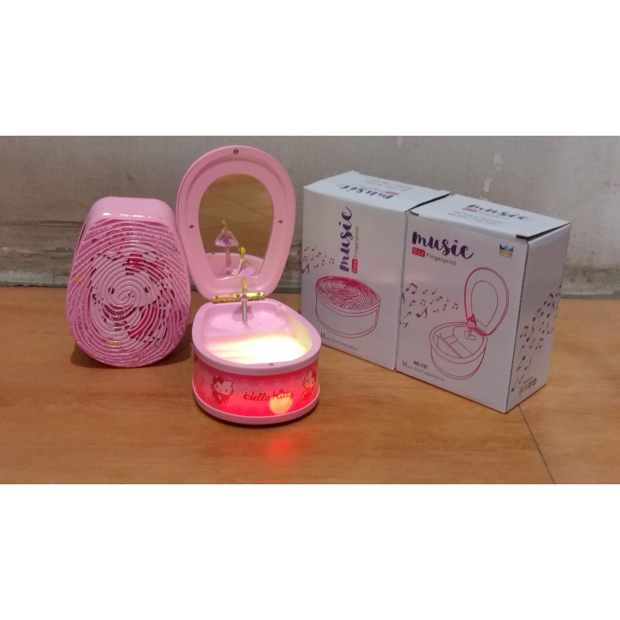 Kotak Musik Hello Kitty Balerina Finger Print Kado Romantis