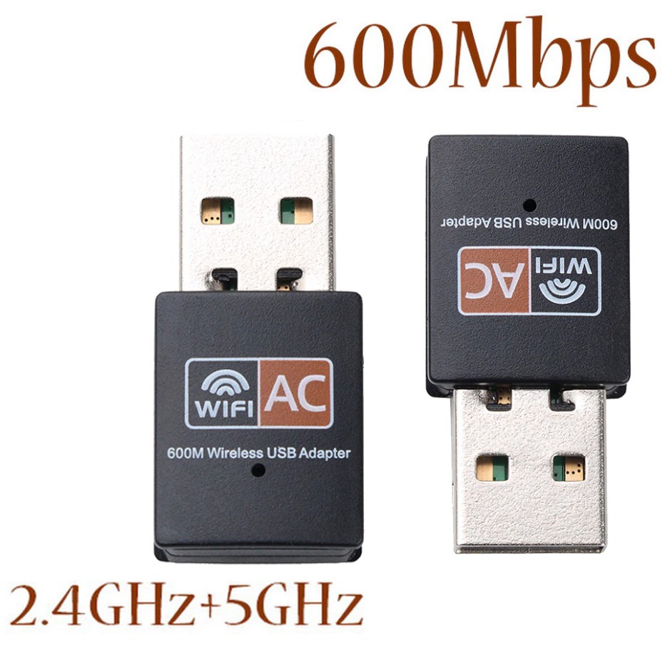 600Mbps USB WiFi Adapter Wireless Receiver Dual Band 2.4GHz 5.8GHz