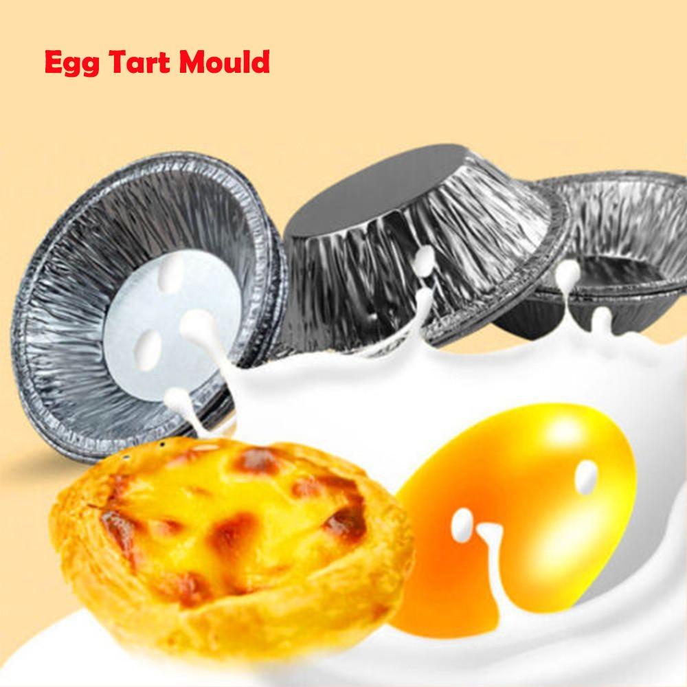 Solighter 20Pcs Cetakan Egg Tarts Kue Kering Bulat Cupcake Baking Alat Sekali Pakai