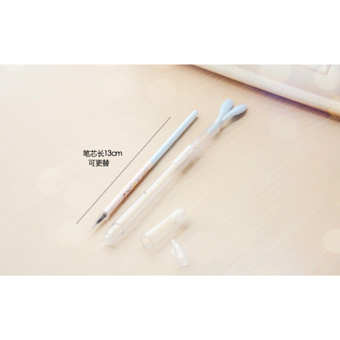 

Pulpen Unik Luceu Motif Kelinci Rabbit Ear pena gel - APT020 - Biru