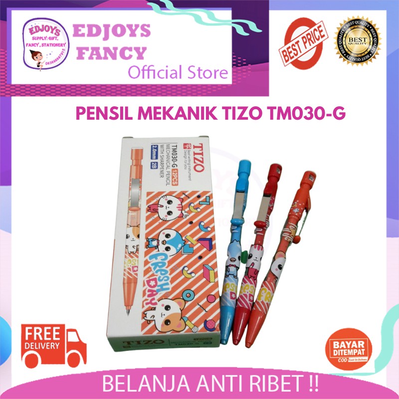 

Pensil mekanik / mechanical pencil tizo fresh day cute 0.2mm tm-030g dan 030h