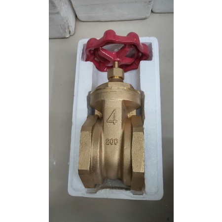 GATE VALVE BRASS MERK HQ 4 INCH