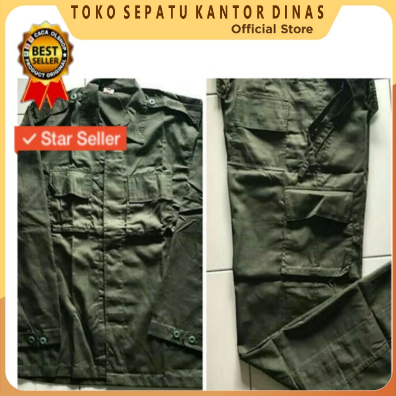 TSK    Baju|Seragam|Setelan|Pdl Ijo|Hijau|Menwa|Koramil Standar TNI