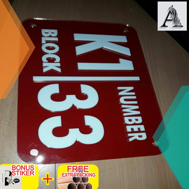 

Grosir nomor rumah akrilik/acrylic