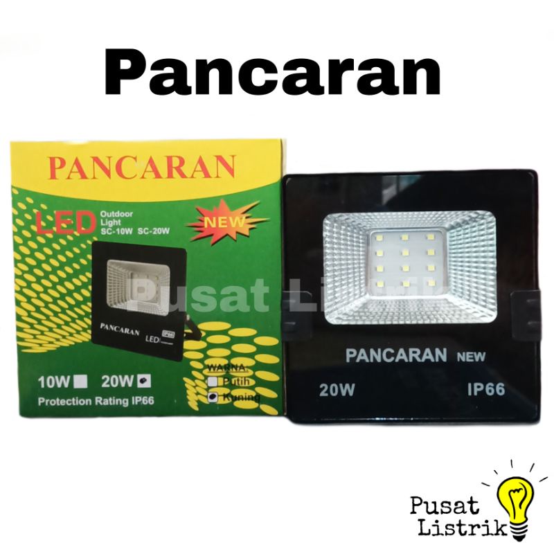 Lampu Sorot LED 20 Watt Pancaran + Bubble Wrap Lampu Tembak LED 20W 30W 50W 100W 200W Pancaran