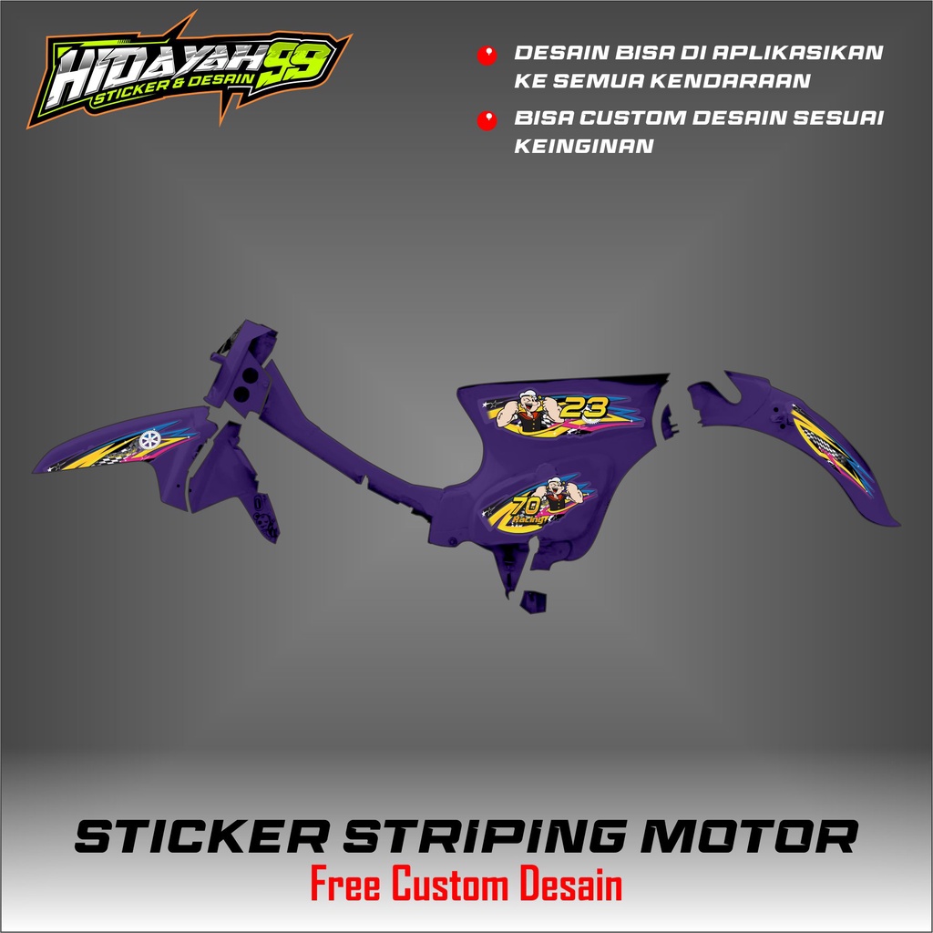 HONDA C70 !STIKER SETIKER STICKER STRIPING HONDA C70 CUSTOM
