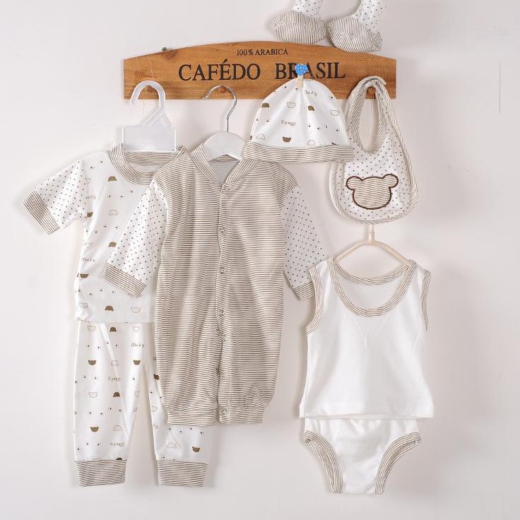 Terbaru 8 in 1 pakaian Bayi Baby Set Cartoon Animal Print (unisex) 0-3 Bulan v05 ︾ 40