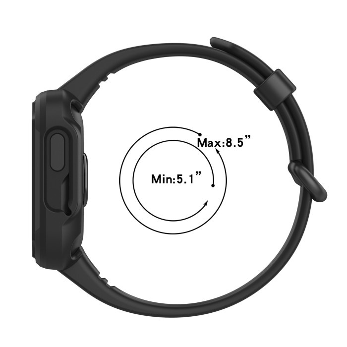Silicone Rubber Strap with Bumper Case Cover for Mi Watch Lite Redmi Watch 2 Lite