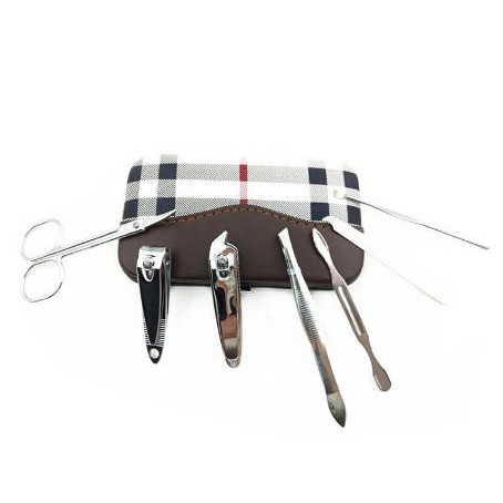 manicure pedicure set 7in1 dompet paket pembersih kuku pinset gunting lancip korek telinga kuping