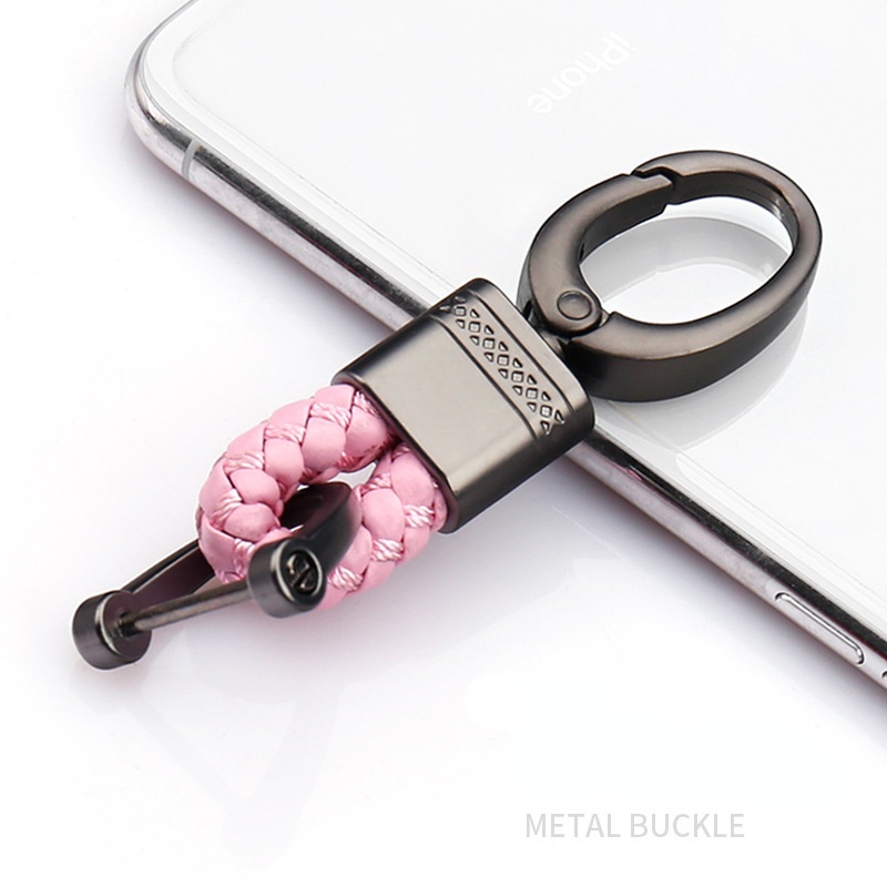 Gantungan Kunci Mobil Bahan Kulit Alloy Dapat Berputar 360 Derajat Handmade Untuk Pria Dan Wanita