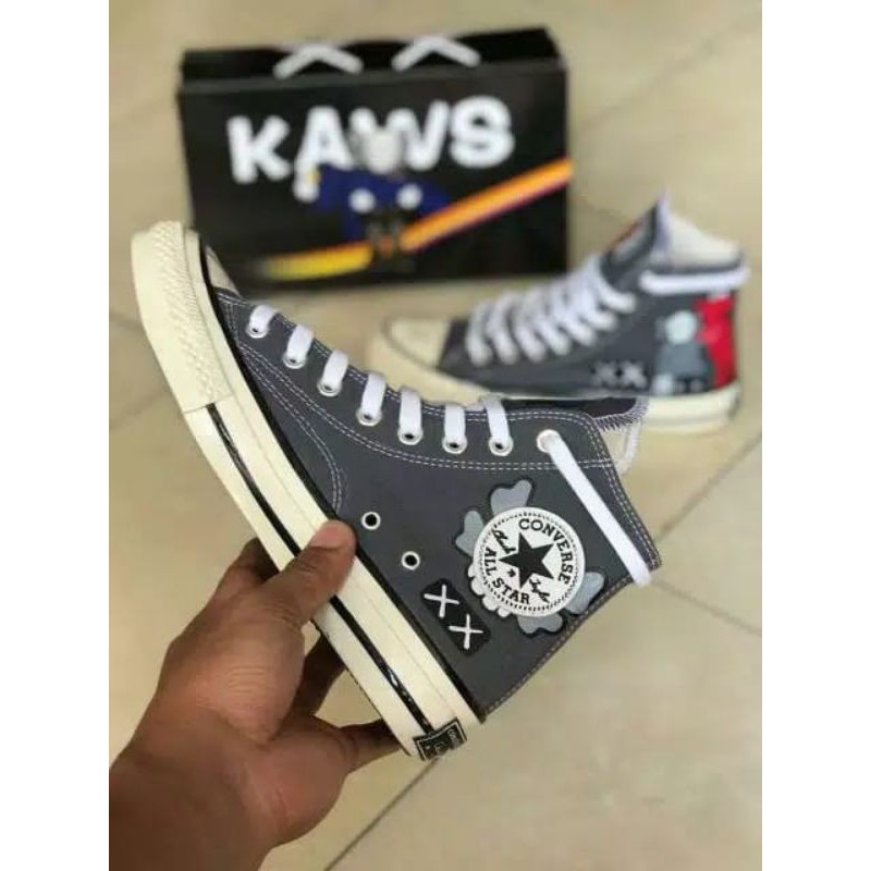 SEPATU CONVERSE HIGH 70s X KAWS GREY IMPORT Quallity Made In VIETNAM