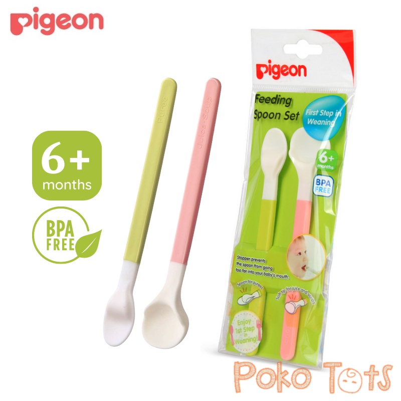 Pigeon Feeding Spoon Set isi 2 Sendok Makan Bayi WHS