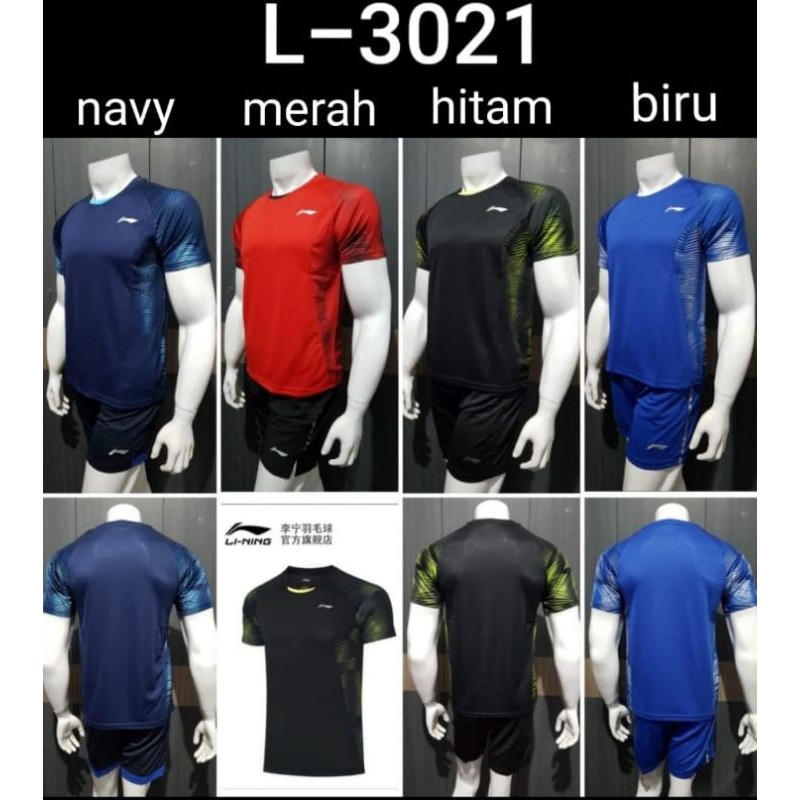 [COD] DESAIN KAOS CUSTOM OLAHRAGA PRIA DEWASA TERBARU 2021 | BAJU BULUTANGKIS LINING 3021 IMPORT