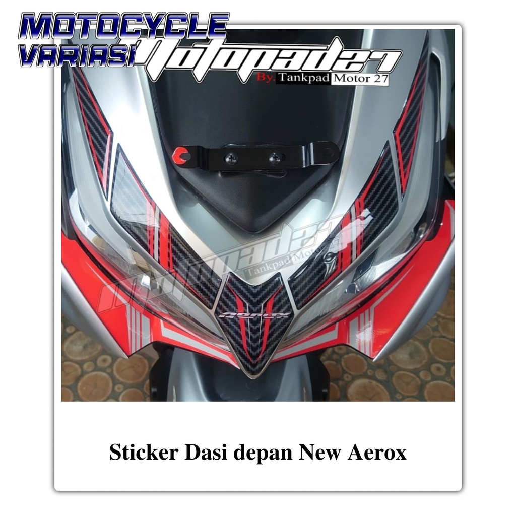 Sticker stiker Resin timbul Dasi depan winglet Yamaha New Aerox 155 2020