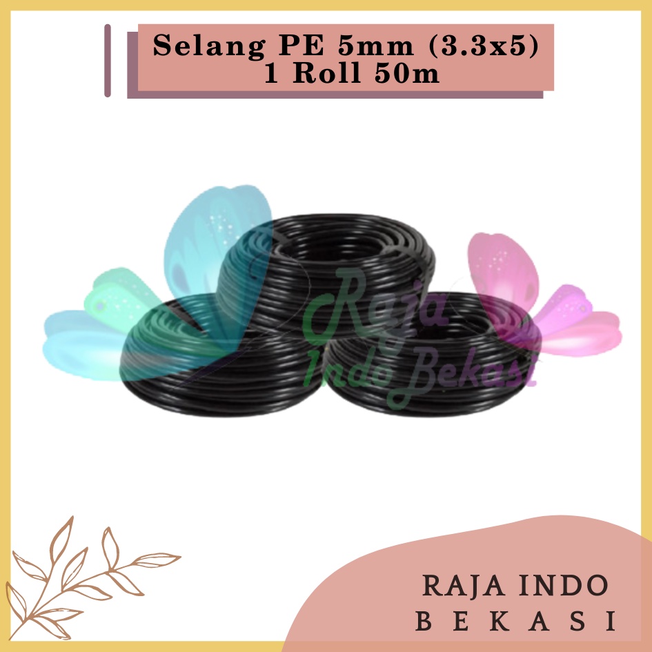 50 Meter Selang 5MM 1 Rol Selang Hidroponik Hydroponic Fertigasi Hose 5 Mm Pe 50 M Bukan Hdpe Kaku