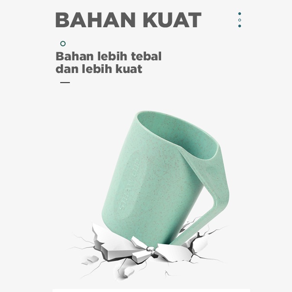 Gelas Mug Cangkir Teh Kopi Wheat Straw Jerami Gandum / Cangkir wheat straw / Cangkir gandum warna warni