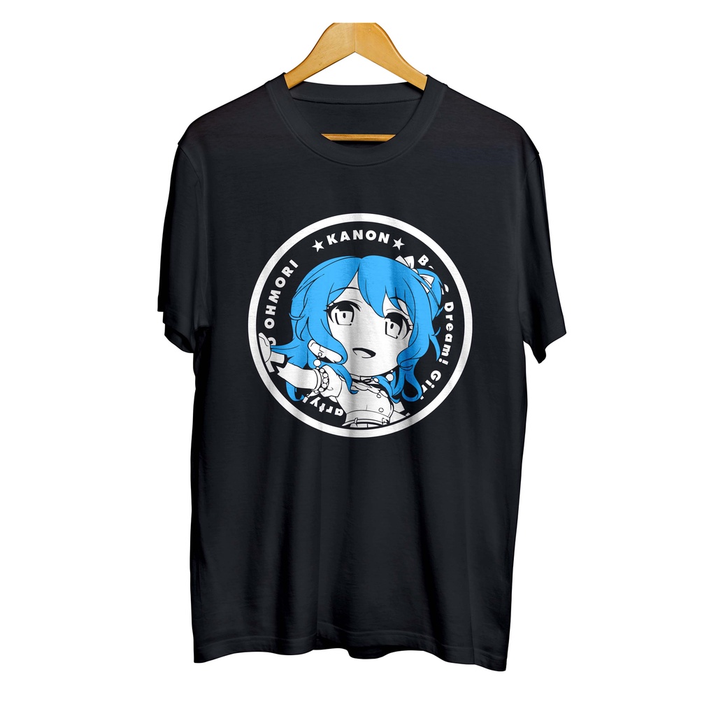 Kaos distro japan game KANON MATSUBARA CHIBI hello happy world - BANG DREAM material cotton combed 3