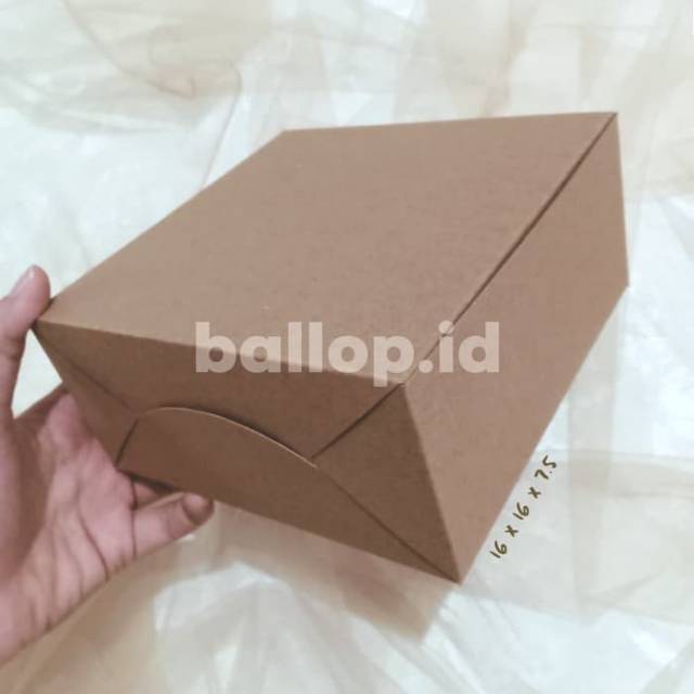 Box Kraft Dus Coklat Dos Kotak Packing Kue Jajan Roti Snack 16 75 Cm Shopee Indonesia 7727