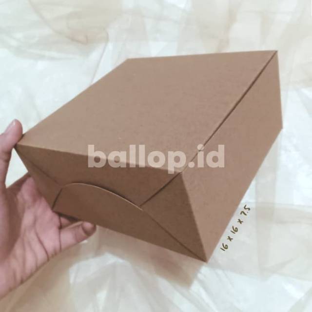 Box Kraft Dus Coklat Dos Kotak Packing Kue Jajan Roti Snack 16 75 Cm Shopee Indonesia 9051