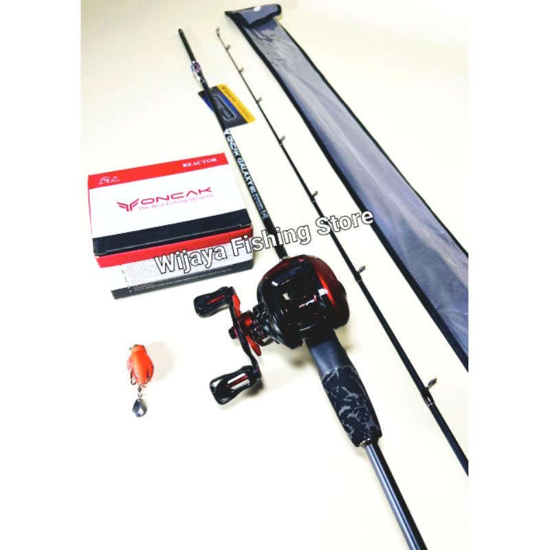 set joran casting ONCAK GALAXY BC 602(180) dan reel casting oncak REACTOR