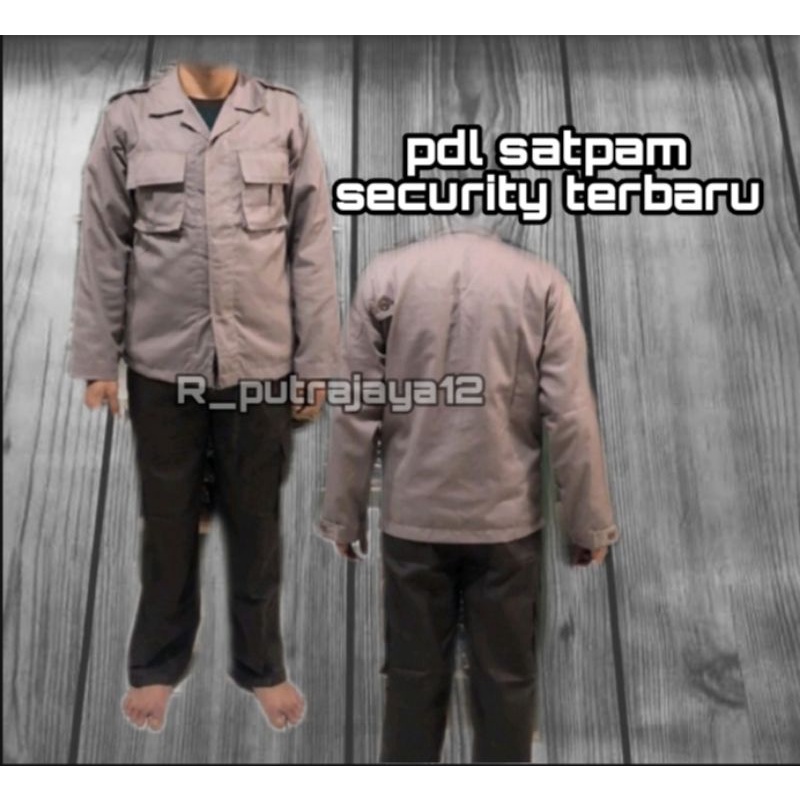 seragam pdl security satpam baru model coklat polisi