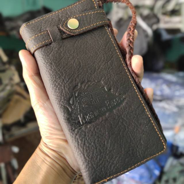 Dompet kulit asli harley davidson impor panjang