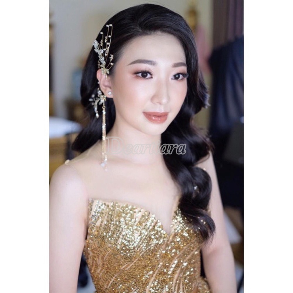 Agatha Earpiece Earcuff Earclip Aksesoris Telinga Hiasan Kuping Wedding Gold Headpieceku