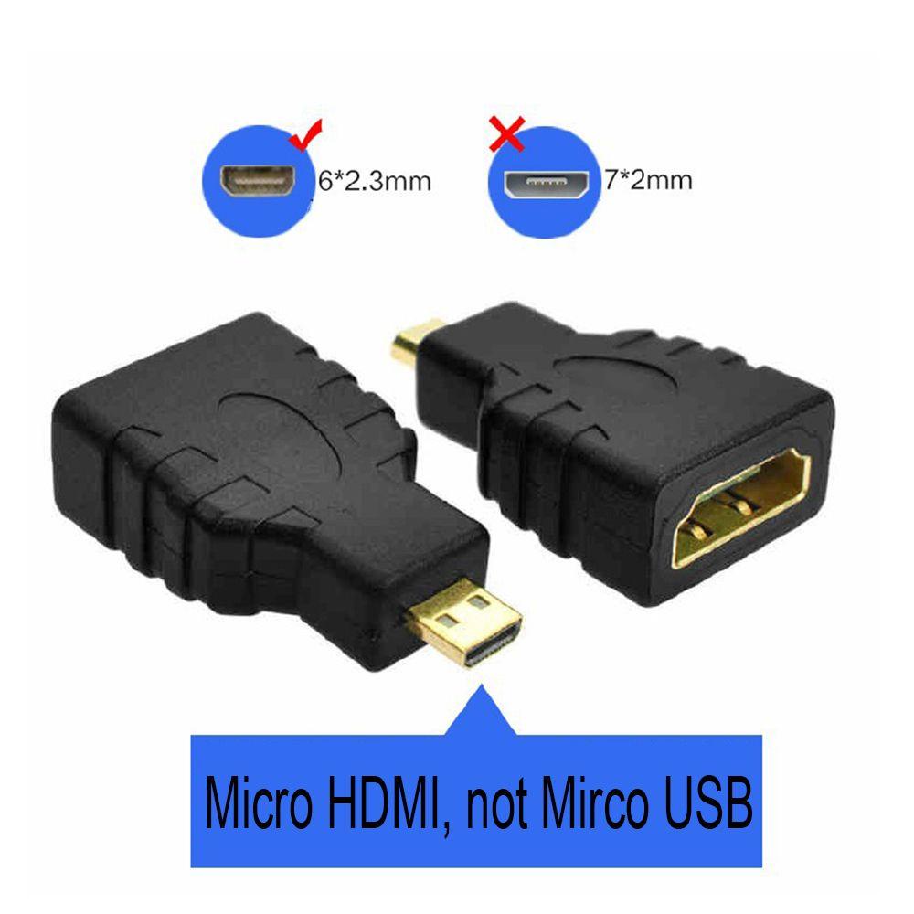 POPULAR Populer Adaptor Micro HDMI To HDMI HDTV 1.4V Tipe D Ke Tipe A Untuk Permukaan Microsoft RT