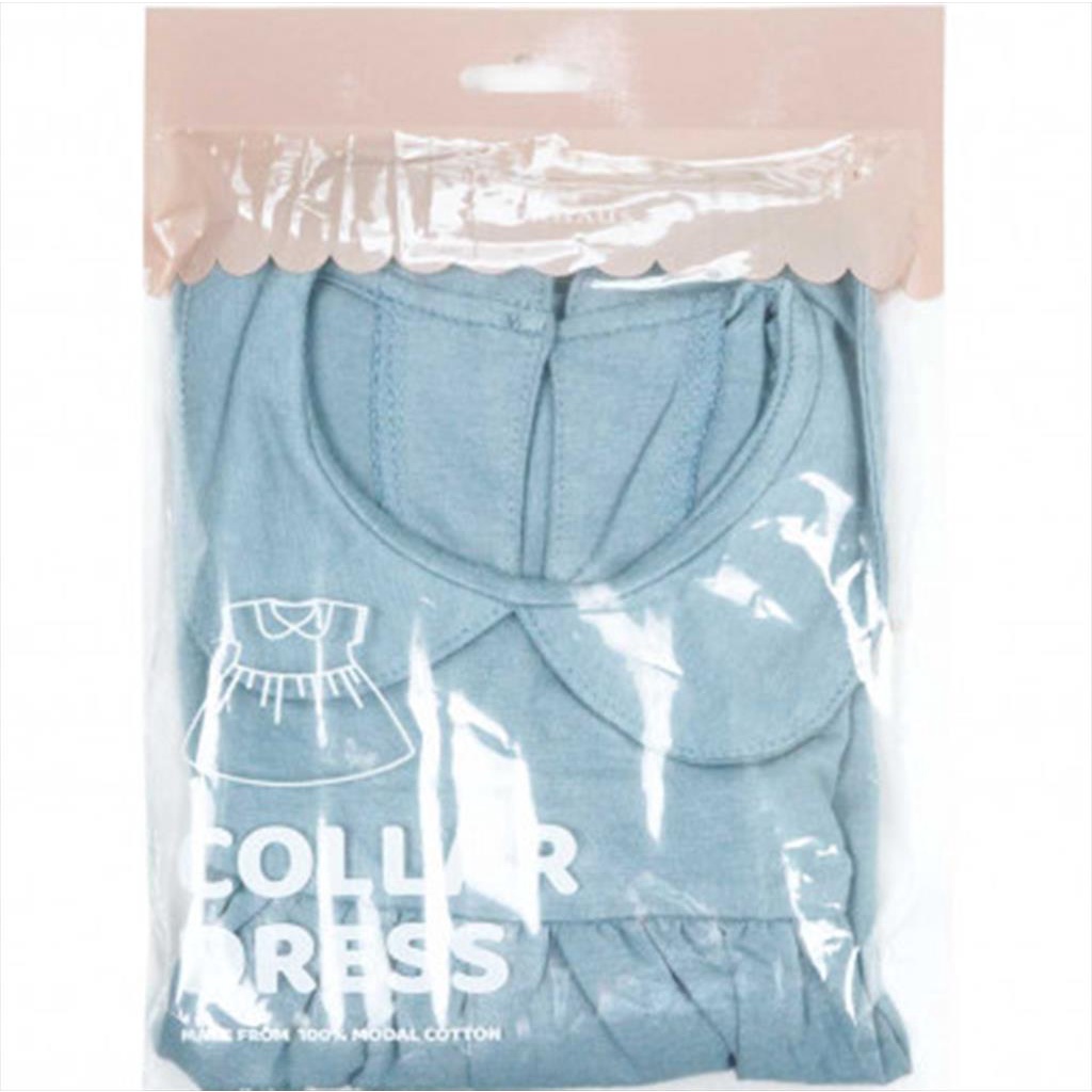 Little Palmerhaus Collar Dress Warna Sky Blue