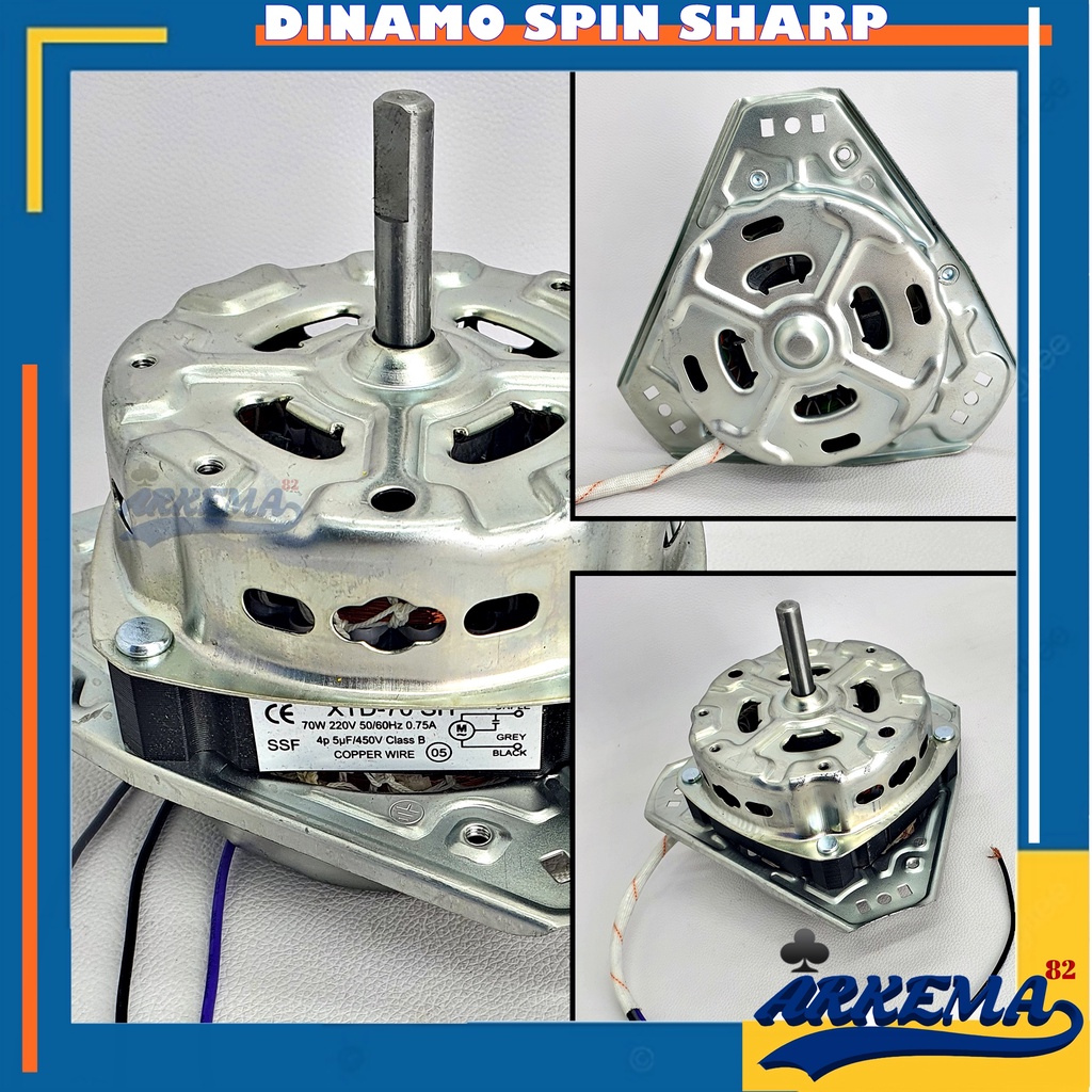 DINAMO SPIN SHARP LILITAN TEMBAGA | DINAMO PENGERING SHARP | DINAMO MESIN CUCI 2TABUNG SHARP | MOTOR SPIN SHARP