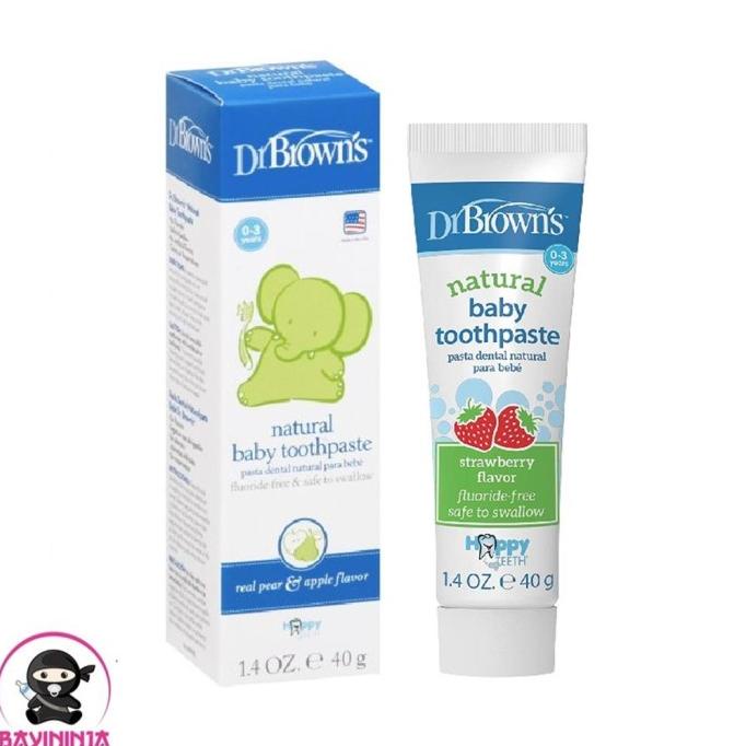 

Dr Browns Baby Natural Toothpaste Pear Apple Flavor 40 G