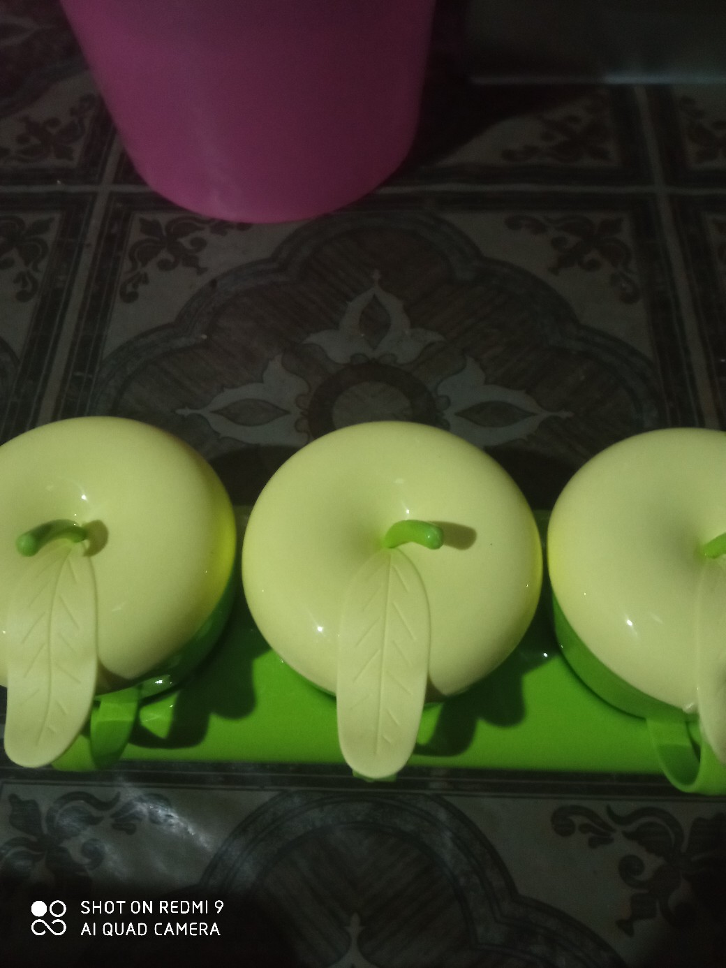 Tempat Bumbu Dapur Apel Set Isi 3 Tempat Garam Gula Golden Sunkist / Toples / Rak / Kitchen Set / Ga